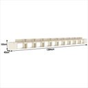 Ver imagem 7 de Conjunto de Escritório Smart 9 Livreiro 2 Buffet e 10 Mesas 90cm - Off White e Cedro
