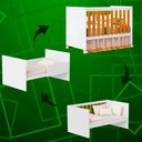 Ver imagem 3 de Jogo de Quarto para Bebe Zaki e Katatau Branco com Savana - Moveisaqui
