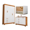 Ver imagem 1 de Jogo de Quarto para Bebe Zaki e Katatau Branco com Savana - Moveisaqui