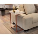Ver imagem 2 de Mesa Lateral Multiuso para Salas Quarto e Ambientes Pequenos:off Bronze