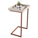 Ver imagem 3 de Mesa Lateral Multiuso para Salas Quarto e Ambientes Pequenos:off Bronze