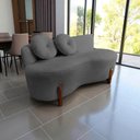 Ver imagem 1 de Namoradeira Sofá Feijão Lounge Orgânica Suede Cinza