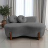 Namoradeira Sofá Feijão Lounge Orgânica Suede Cinza - 9
