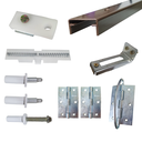 Ver imagem 1 de Kit Ferragens p/ Porta Camarão Com Dobradiça - 80 cm Bronze - Alfer