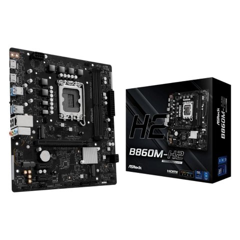 Placa Mãe Asrock B860M-H2 (Lga 1851 - DDR5 8333 o.C) - Chipset Intel B860M - 2 Slots m.2 - Micro