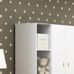 Guarda Roupa Ditália 3 Portas 3 Gavetas BB-322 Branco - 9