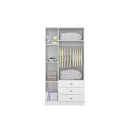 Ver imagem 2 de Guarda Roupa Ditália 3 Portas 3 Gavetas BB-322 Branco