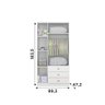Guarda Roupa Ditália 3 Portas 3 Gavetas BB-322 Branco - 6