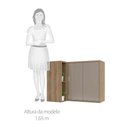 Ver imagem 3 de Armário Aéreo Canto Reto 95 Cm 2 Portas de Abrir 1 Prateleira Mel Luciane Móveis