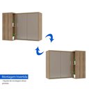 Ver imagem 6 de Armário Aéreo Canto Reto 95 Cm 2 Portas de Abrir 1 Prateleira Mel Luciane Móveis