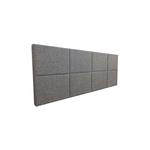 Cabeceira Estofada Casal 8 Blocos Não É Segredo Linho Cinza Claro 140x60