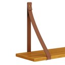Ver imagem 3 de Kit 2 Prateleiras Luna 89,6cm Savana Fosco com Alças de Couro - Reller Móveis