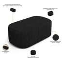 Ver imagem 7 de Puff Decorativo Orgânico para Living Quarto 100cm Doha W01 Linho Chumbo - Lyam Decor