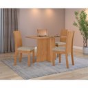 Ver imagem 4 de Conjunto Sala de Jantar Mesa Celebrare 120 e Cadeiras Athenas 4 Lugares Amêndoa Móveis Lopas
