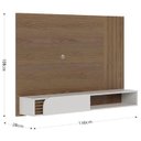 Ver imagem 4 de Painel Ripado para TV até 55 Polegadas Suspenso 1 Porta Jurerê Amêndoa/Off White Matte