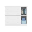 Ver imagem 2 de Comoda Infantil Livia 4 Gavetas Mdf Alto Brilho Branco