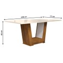 Ver imagem 3 de Mesa de Madeira 6 Lugares Imbuia - Pnr Móveis