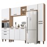 Cozinha Compacta 6 Peças 9 Portas 2 Gavetas Micaella I03 Cartagena/Branco - Mpozenato - 1