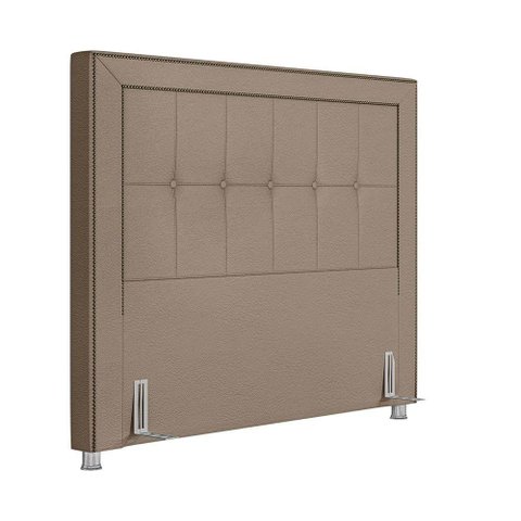 Cabeceira Cama Box Casal 140cm Paolla P02 Sintético Bege