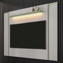 Ver imagem 2 de Painel para Tv Suspenso 75 Pol 180cm Marina Off/pistache B02 - Mpozenato