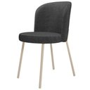 Ver imagem 6 de Kit 5 Cadeiras Sala de Jantar Estofada Gavi Arena L02 Linho Cinza Escuro Lyam Decor