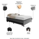 Ver imagem 6 de Bicama Casal Box com Baú 138x188cm Samy S05 Linho Preto - Mpozenato