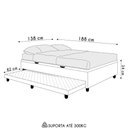 Ver imagem 2 de Bicama Casal Box com Baú 138x188cm Samy S05 Linho Preto - Mpozenato