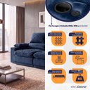 Ver imagem 3 de Sofá Veneza 2,00m Retrátil Reclinável Azul USB e Porta Copos - King House
