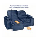 Ver imagem 4 de Sofá Veneza 2,00m Retrátil Reclinável Azul USB e Porta Copos - King House