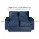 Ver imagem 5 de Sofá Veneza 2,00m Retrátil Reclinável Azul USB e Porta Copos - King House