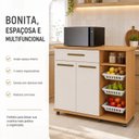 Ver mais imagens de Balcão Fruteira 2 Portas 1 Gaveta 3 Cestos com Nicho Salinas Espresso Móveis