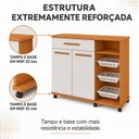Ver imagem 7 de Balcão Fruteira 2 Portas 1 Gaveta 3 Cestos com Nicho Salinas Espresso Móveis