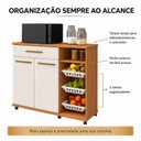 Ver imagem 6 de Balcão Fruteira 2 Portas 1 Gaveta 3 Cestos com Nicho Salinas Espresso Móveis
