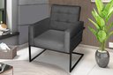 Ver imagem 1 de Poltrona Cadeira Decorativa Resistente com Base de Ferro para Escritório