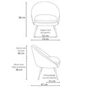 Ver imagem 4 de Poltrona para Sala Rafa Pés Ouro Fosco Bouclé Off White - Nexta Casa