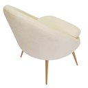 Ver mais imagens de Poltrona para Sala Rafa Pés Ouro Fosco Bouclé Off White - Nexta Casa