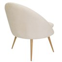 Ver imagem 7 de Poltrona para Sala Rafa Pés Ouro Fosco Bouclé Off White - Nexta Casa