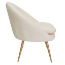 Ver imagem 6 de Poltrona para Sala Rafa Pés Ouro Fosco Bouclé Off White - Nexta Casa