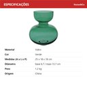 Ver imagem 7 de Vaso Decorativo de Vidro Verde 27x22x22cm Enfeite Sala Mesa Estante Aparador