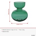 Ver mais imagens de Vaso Decorativo de Vidro Verde 27x22x22cm Enfeite Sala Mesa Estante Aparador