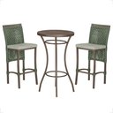Ver imagem 1 de Mesa Bistrô com 2 Banquetas Roma Marrom Corda Náutica Estofado 3 Trama Original