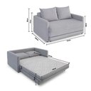 Ver imagem 3 de Sofa Cama Casal 147cm Trento Cinza Estofama