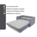 Ver imagem 6 de Sofa Cama Casal 147cm Trento Cinza Estofama