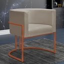 Ver imagem 5 de Kit 2 Poltronas Decorativa Nayara Base Ferro Bronze Suede - Twdecora
