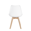 Ver imagem 5 de Conjunto Mesa de Jantar Chanfrada Preta Eames 90cm com 4 Cadeiras Branca Saarinen Wood - La Mobilia