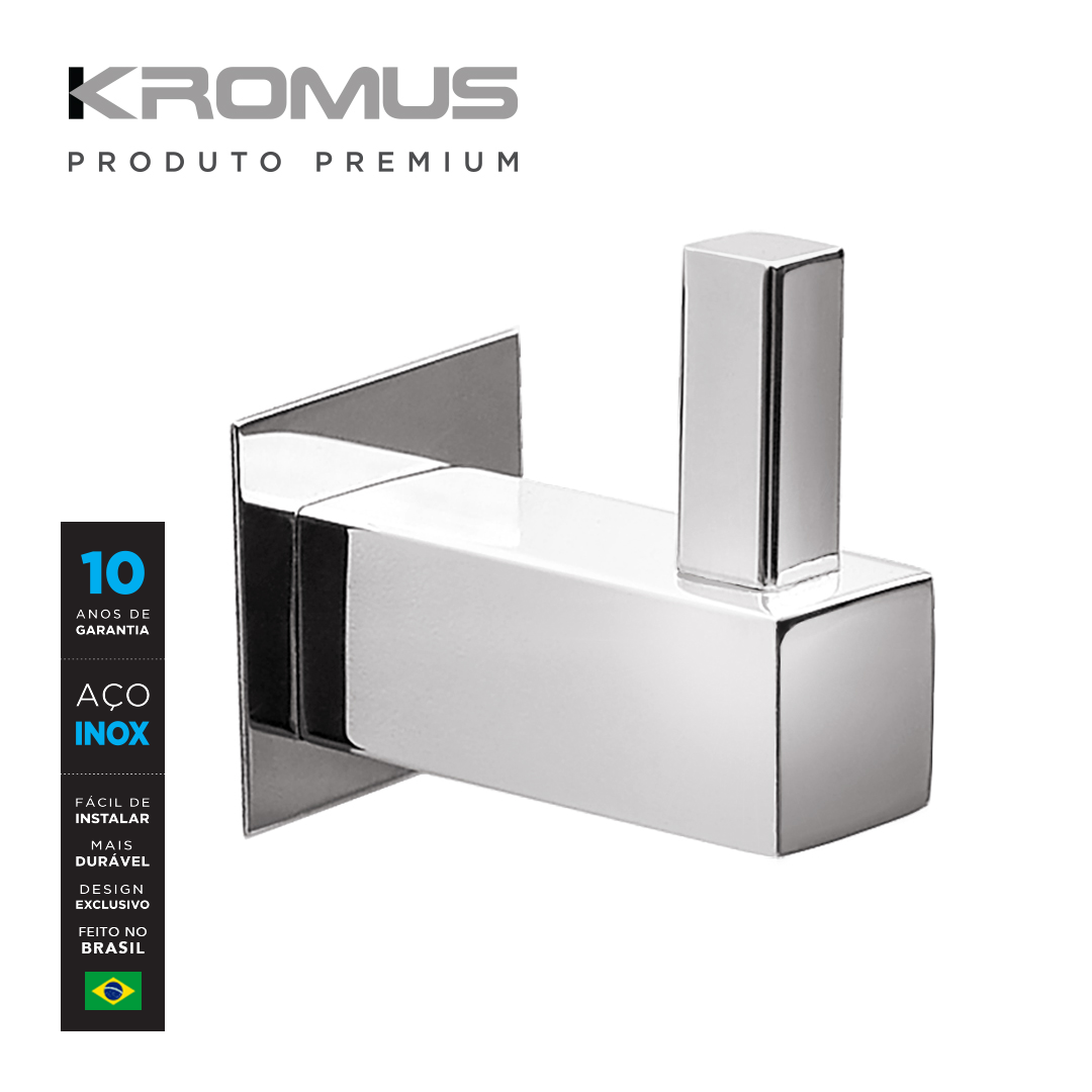 Kit Acessórios Para Banheiros 6 Peças Inox - Kromus Kitqd6 - 3