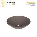 Ver imagem 2 de Cuba para Banheiro em Louça Cuia Marrom Fosco 35,5 x 35,5 - Cozimax