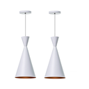 Ver imagem 1 de Kit 2 Lustre Pendente Interno Mesa Jantar Balcão Canadá Cor: Branco