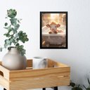 Ver imagem 1 de Quadro Banheiro Bezerro Tomando Banho 45x34cm - com Vidro:moldura Preta