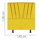 Ver imagem 3 de Cabeceira Bélgica Cama Box Casal 140 Cm Suede Amarelo